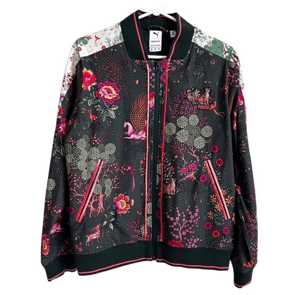 Puma x Liberty Green Gables Track Jacket Floral Zip Front Athletic Med